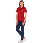 Ladies Exhibit Golf Shirt- Aqua