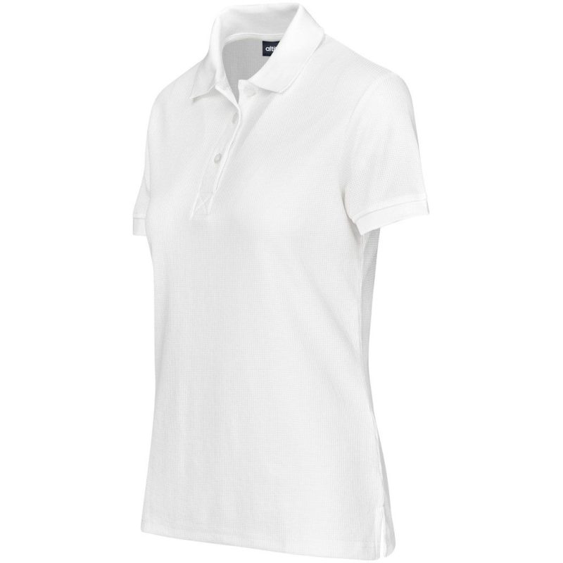Ladies Exhibit Golf Shirt- Aqua