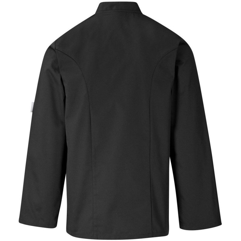 Unisex Long Sleeve Zest Chef Jacket- Black