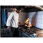 Unisex Long Sleeve Zest Chef Jacket- Black