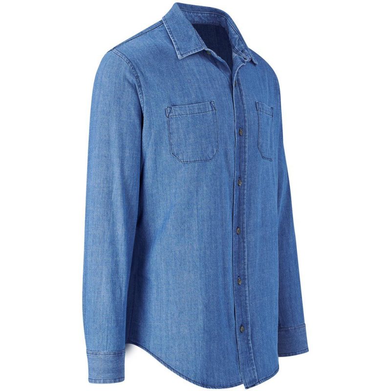 Mens Long Sleeve Eastwood Shirt- Blue