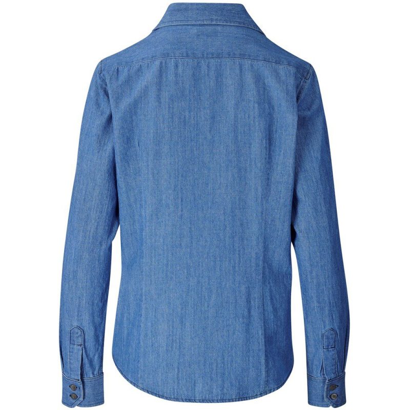 Ladies Long Sleeve Eastwood Shirt- Blue