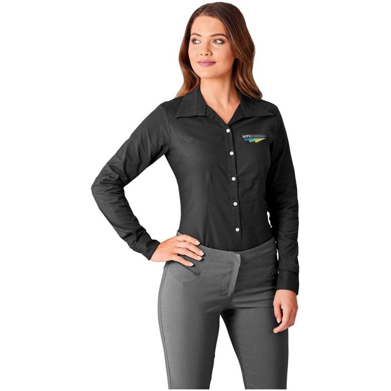 Ladies Long Sleeve Aspen Shirt- Black