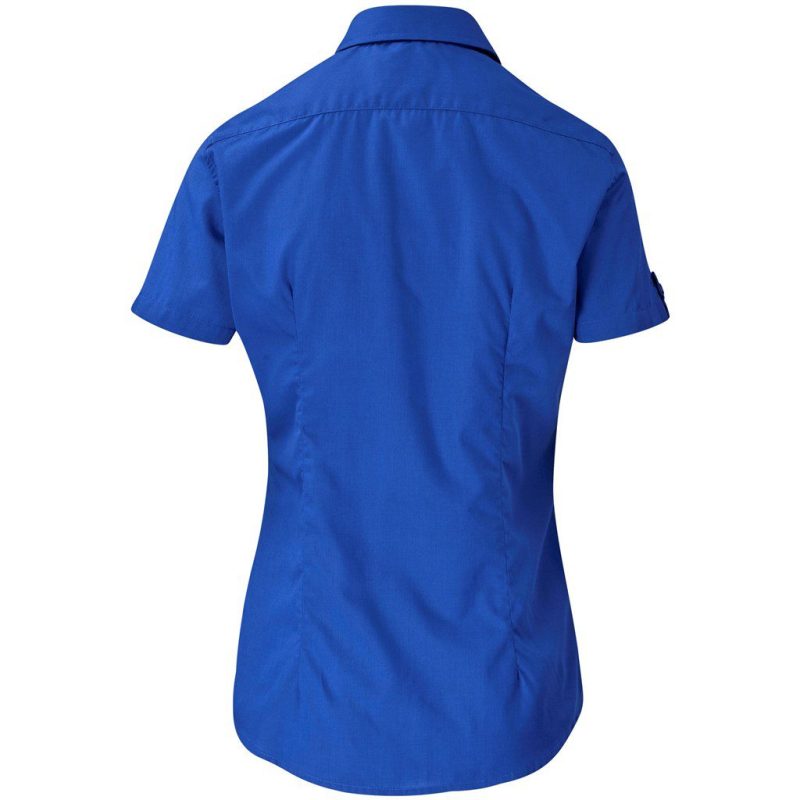 Ladies Short Sleeve Kensington Shirt - Royal Blue- Royal Blue
