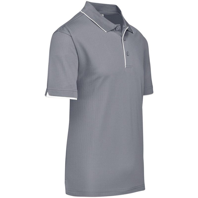 Mens Elite Golf Shirt - Grey- Grey