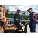 Trade Polycotton Conti Suit - Reflective Arms & Legs - Yellow Tape- Black