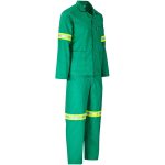 Trade Polycotton Conti Suit - Reflective Arms & Legs - Yellow Tape- Black