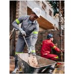 Trade Polycotton Conti Suit - Reflective Arms & Legs - Yellow Tape- Black