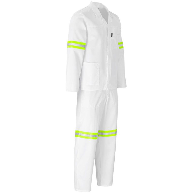Trade Polycotton Conti Suit - Reflective Arms & Legs - Yellow Tape- Black