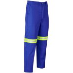 Trade Polycotton Pants - Reflective Legs - Yellow Tape- Black