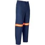 Trade Polycotton Pants - Reflective Legs - Orange Tape- Black