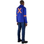Site Premium Polycotton Jacket - Reflective Arms & Back - Orange Tape- Navy