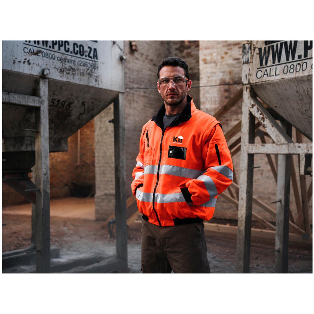 Techno Padded Hi-Viz Reflective Bunny Jacket- Navy