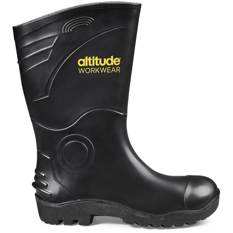 Shield Gumboot Non Steel Toe Cap- Black