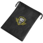 Quando Non-Woven Drawstring Pouch- Black