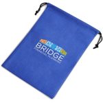 Quando Non-Woven Drawstring Pouch- Black