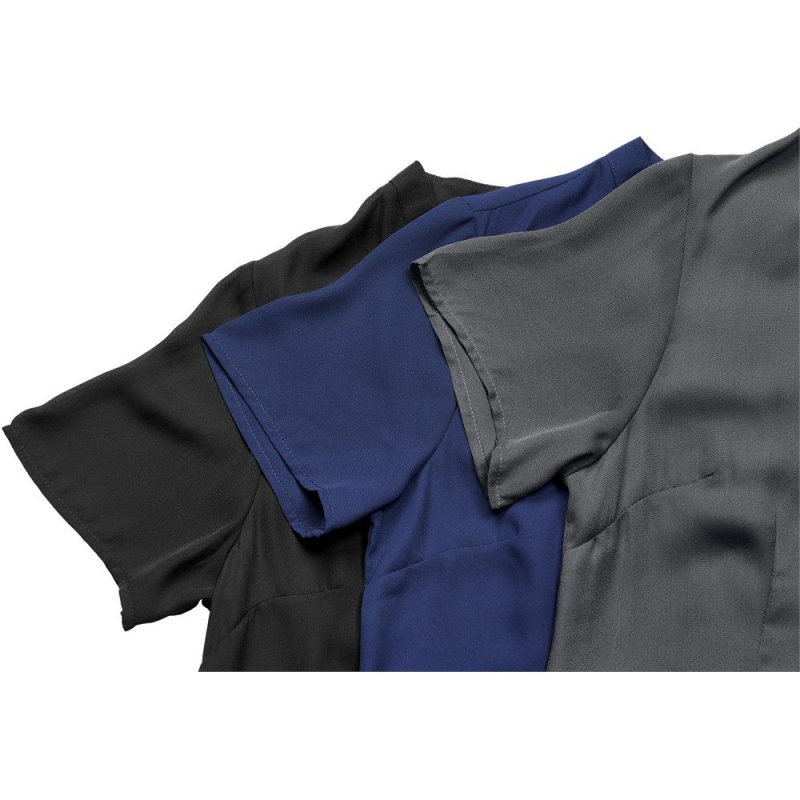 Ladies Short Sleeve Ava Blouse- Black