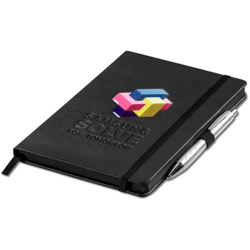 Black Prominence A5 Hard Cover Notebook