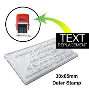 30x65mm Dater Stamp - Text Replace Only