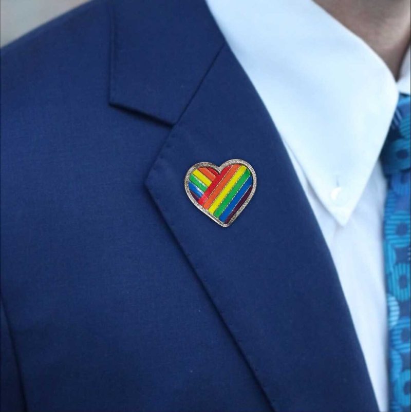 LGBTQ Lapel Badges- heart Style2
