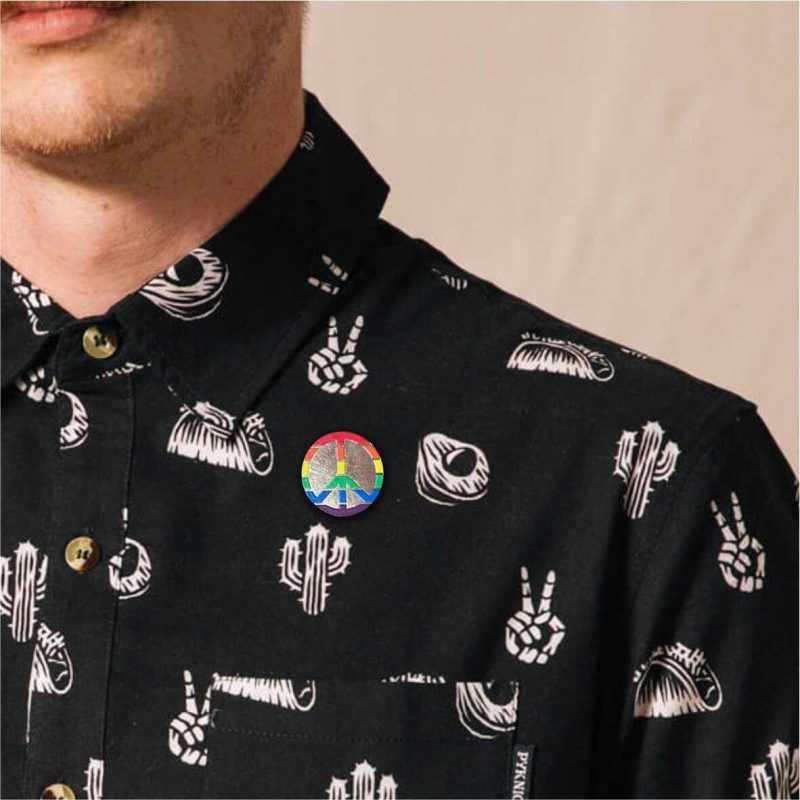 LGBTQ Lapel Badges- Peace Sign