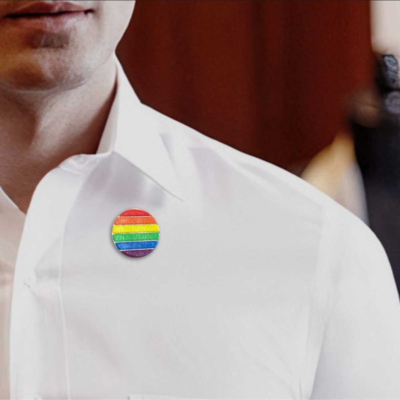 LGBTQ Lapel Badges - Rainbow Stripes