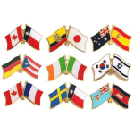 Double Flag Lapel Badges Flag Styles