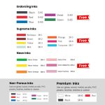 Ink options for Shiny Ink Pad Replacements