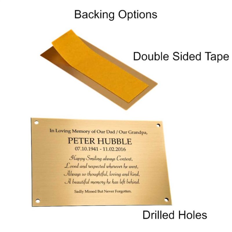 Engraved Plaques Backing Options