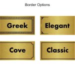 Engraved Plaques Border Options