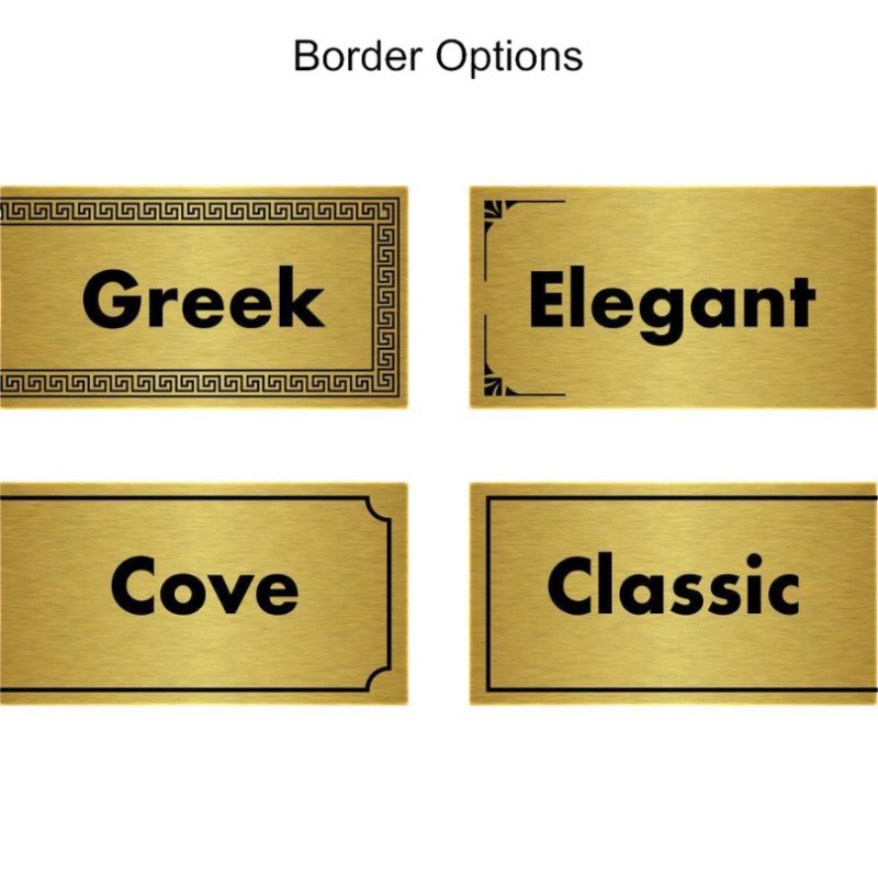 Engraved Plaques Border Options