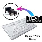 Round 17mm Custom Stamp - Text Replace