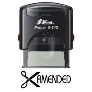 Shiny 38x14mm Stock Stamp - Amended Scissor