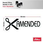 Shiny 38x14mm Stock Stamp - Amended Scissor
