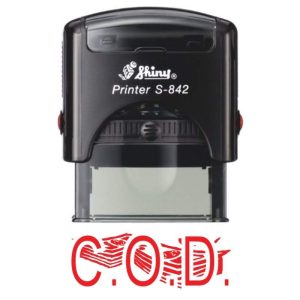 Shiny 38x14mm Stock Stamp - C.O.D