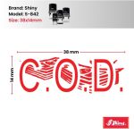 Shiny 38x14mm Stock Stamp - C.O.D