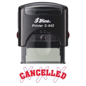 Shiny 38x14mm Stock Stamp - Cancelled XXX