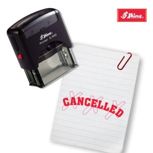 Shiny 38x14mm Stock Stamp - Cancelled XXX