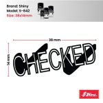 Shiny 38x14mm Stock Stamp - Checked Mark