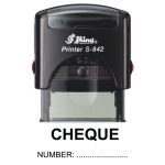 Shiny 38x14mm Stock Stamp - Cheque Number