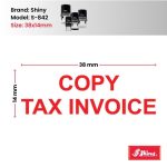 Shiny 38x14mm Stock Stamp - Copy Tax Invoice