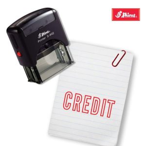 Shiny 38x14mm Stock Stamp - Credit
