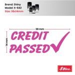 Shiny 38x14mm Stock Stamp - Credit Passed