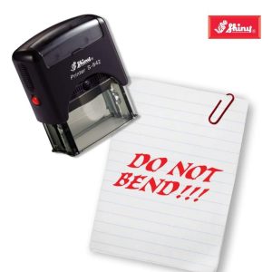 Shiny 38x14mm Stock Stamp - Do Not Bend