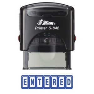 Shiny S-842 Stock Stamp 38x14mm Entered