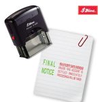 Shiny 38x14mm Stock Stamp - Final Notice with Paragraph (2)
