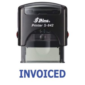 Shiny 38x14mm Stock Stamp - Invoiced