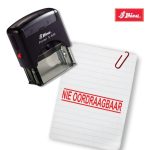 Shiny 38x14mm Stock Stamp - Nie Oordraagbaar