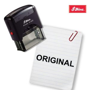 Shiny 38x14mm Stock Stamp - Original