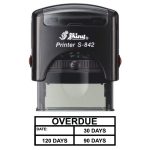 Shiny 38x14mm Stock Stamp - Overdue Date Days